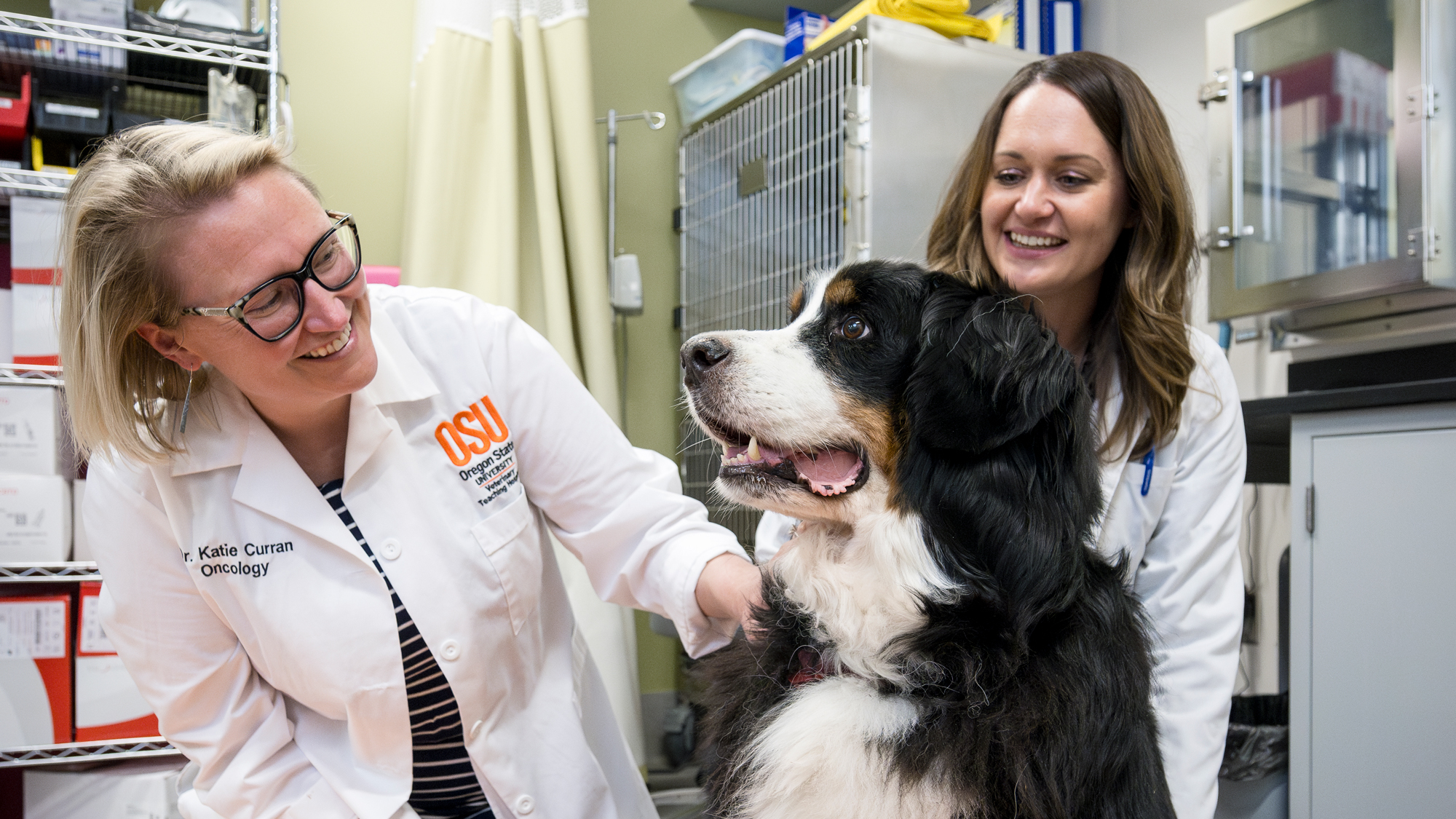 OSU professors with dog